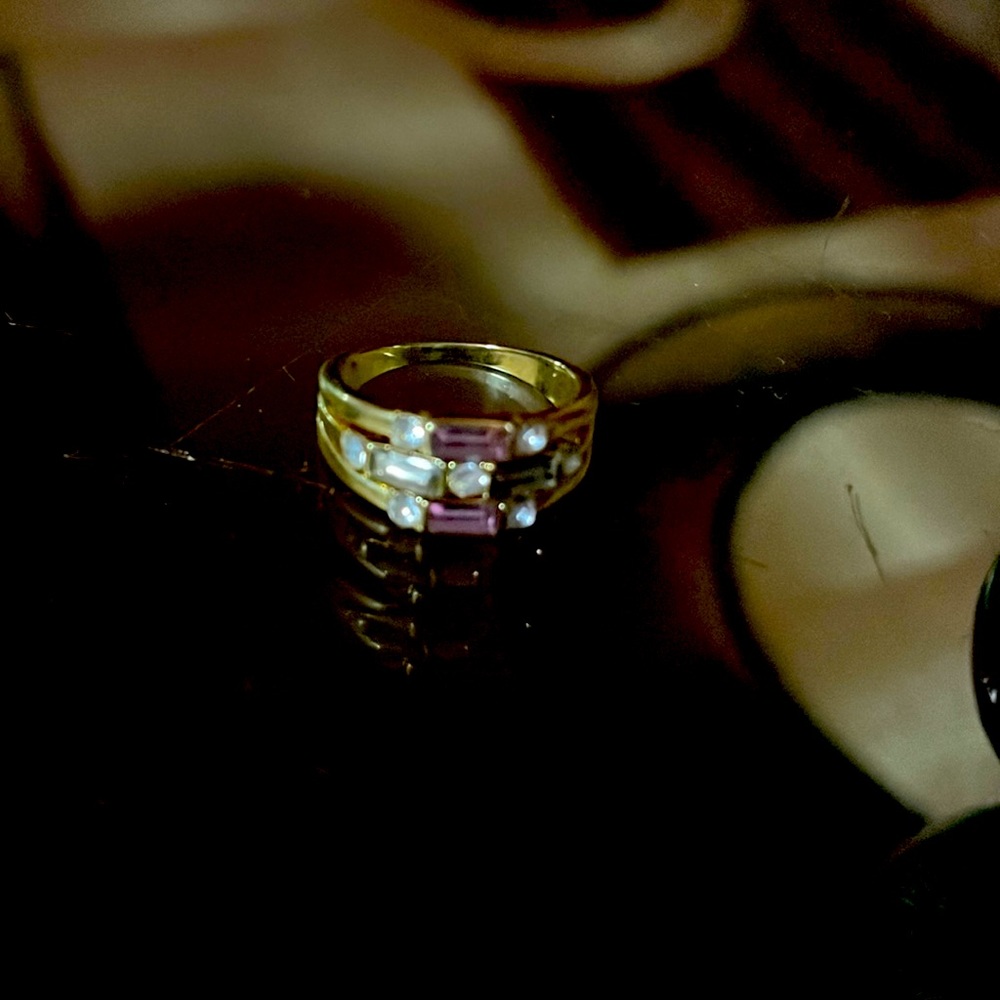 Sterling silver gold ring
